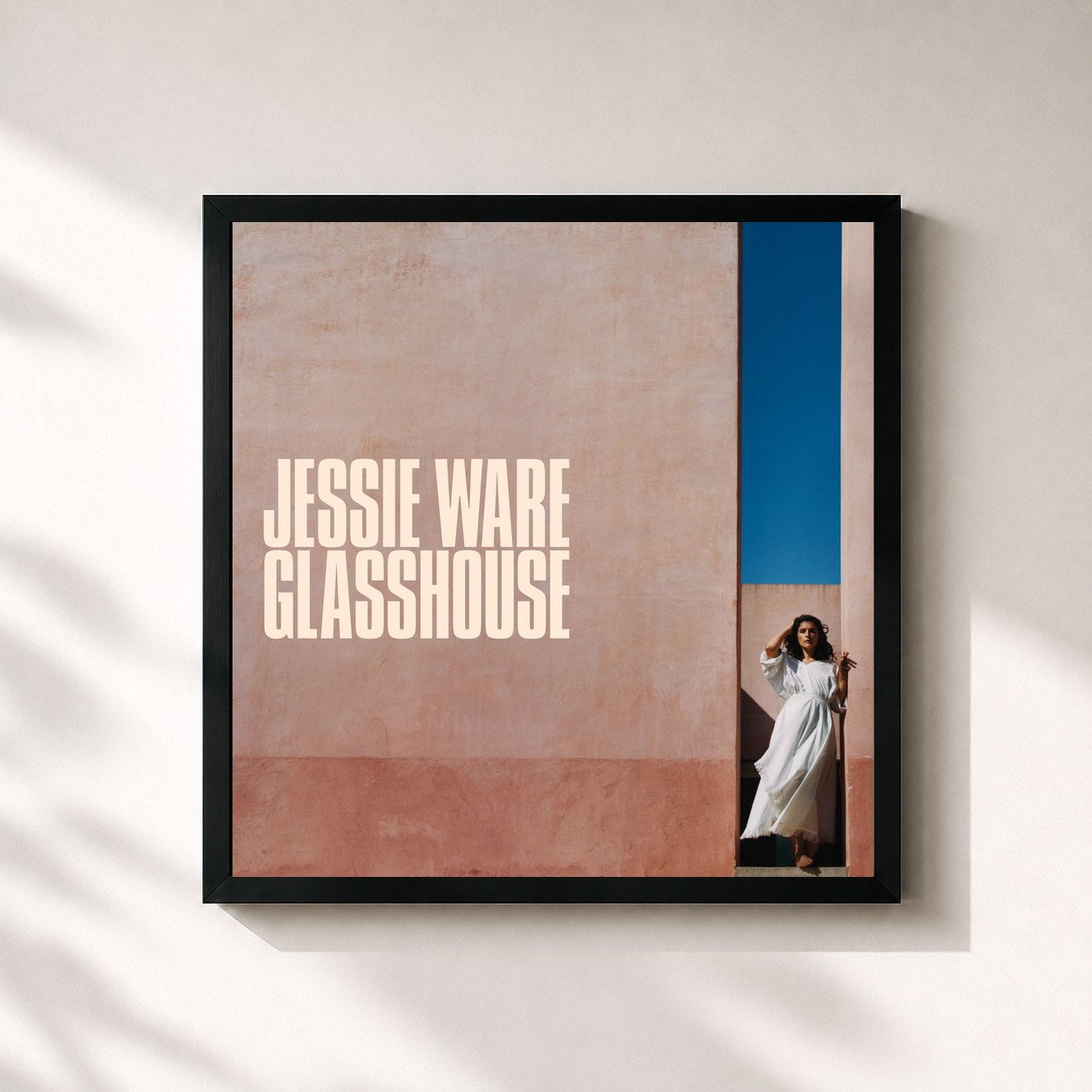 #noir Tableau carré de l'album Glasshouse (Deluxe Edition) de Jessie Ware, cadre noir 32x32 cm