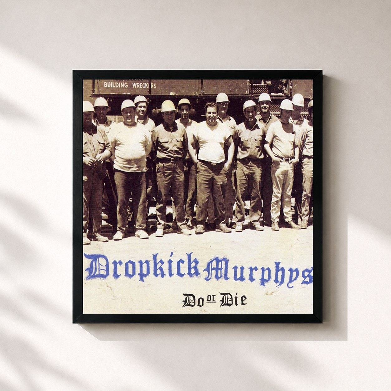 #noir Tableau carré de l'album Do Or Die de Dropkick Murphys, cadre noir 32x32 cm
