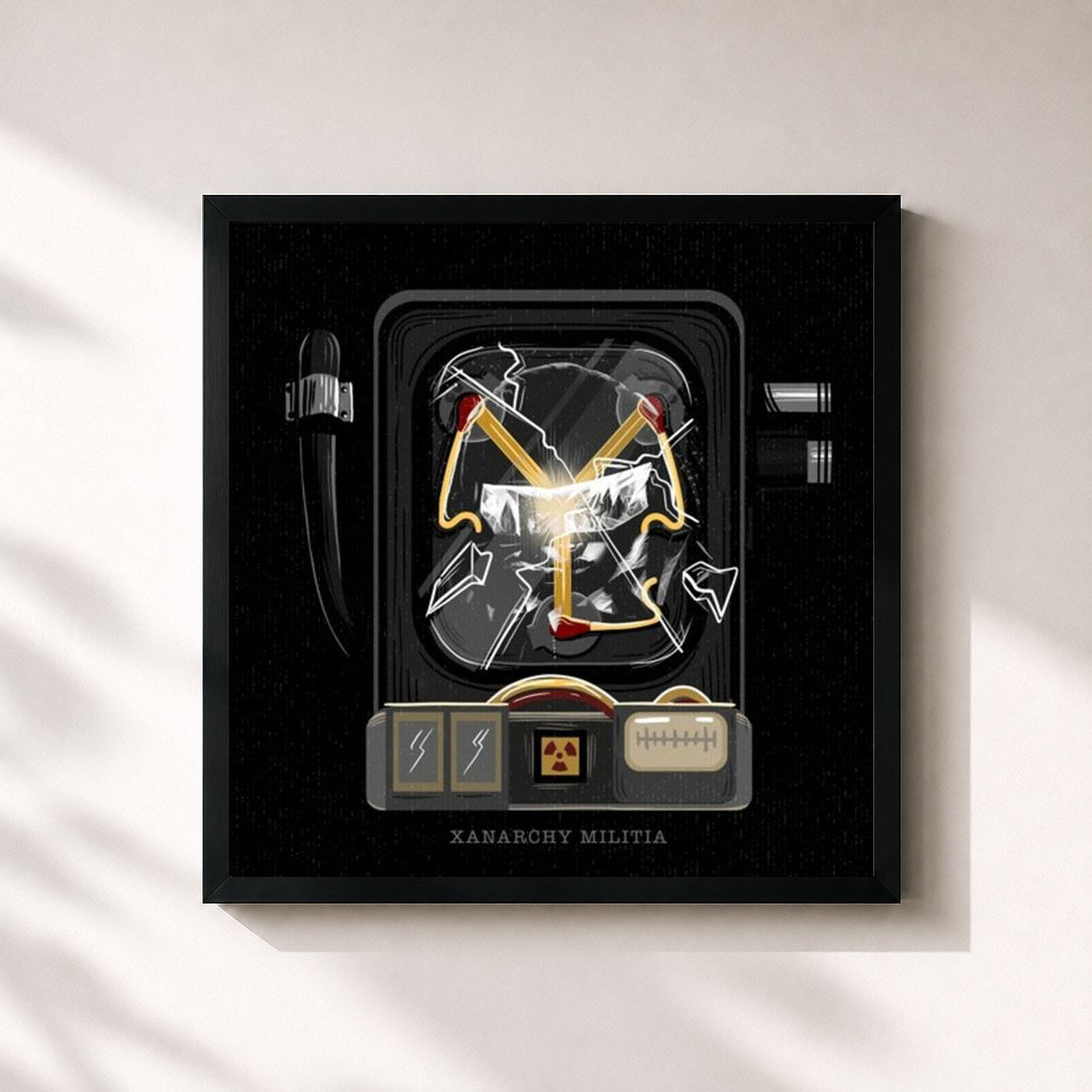 #noir Tableau carré de l'album Xanarchy Militia, Vol. 1 de Lil Xan, cadre noir 32x32 cm
