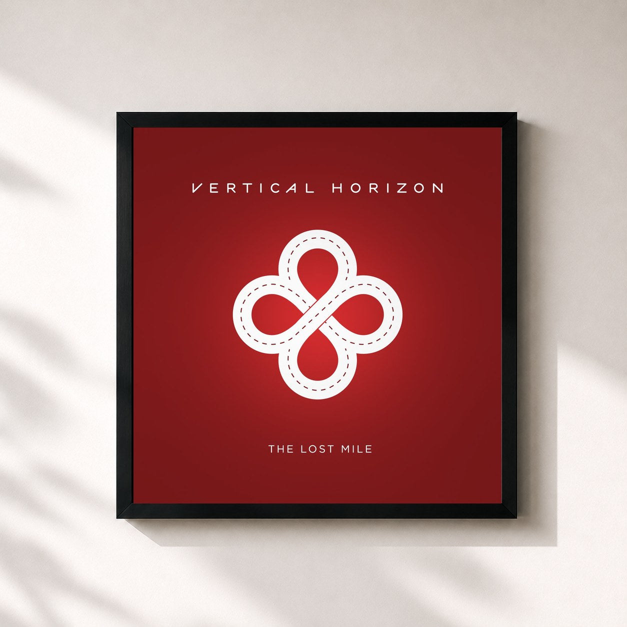 #noir Tableau carré de l'album The Lost Mile de Vertical Horizon, cadre noir 32x32 cm