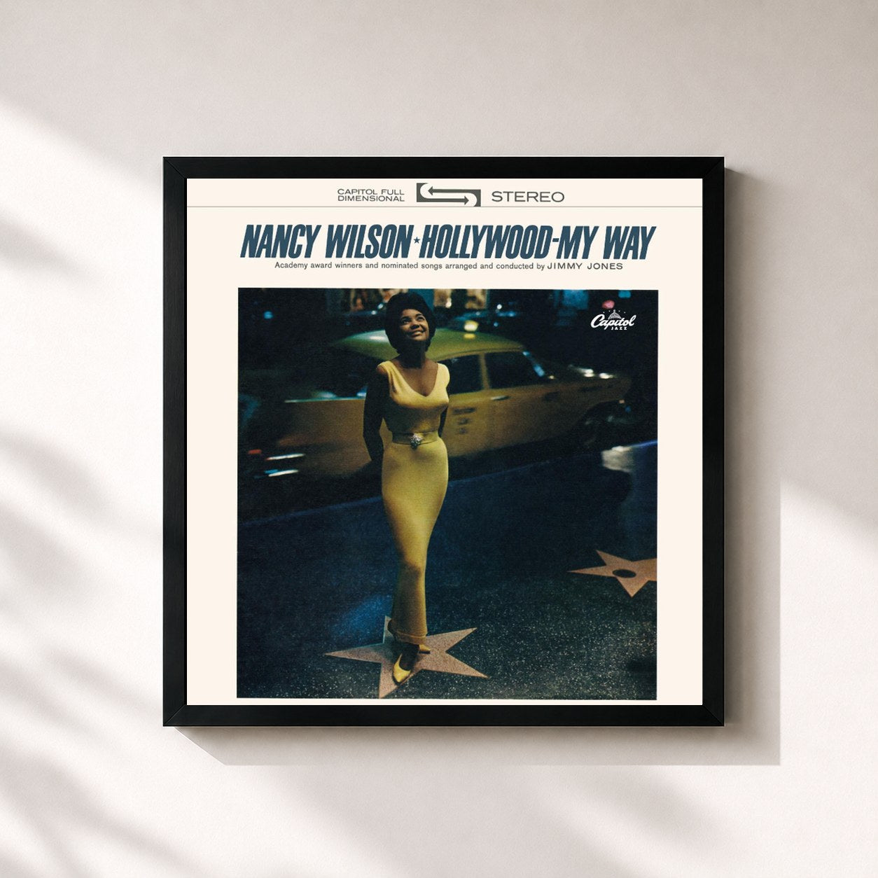 #noir Tableau carré de l'album Hollywood - My Way (Expanded Edition) de Nancy Wilson, cadre noir 32x32 cm