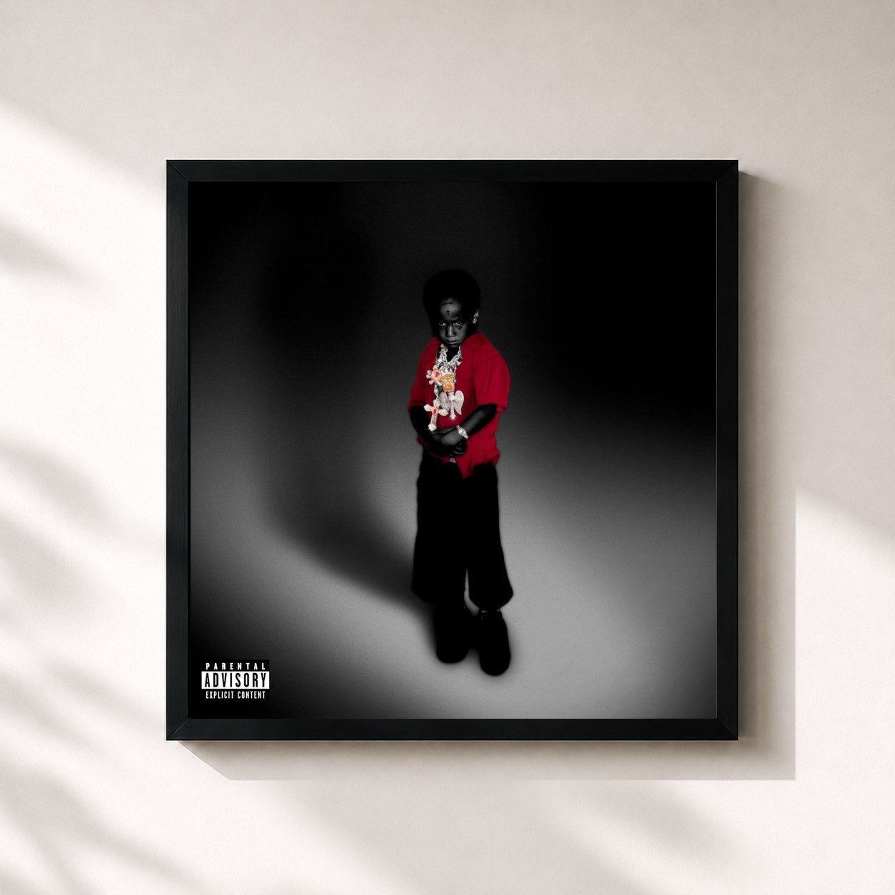 #noir Tableau carré de l'album NDA de Trippie Redd, cadre noir 32x32 cm