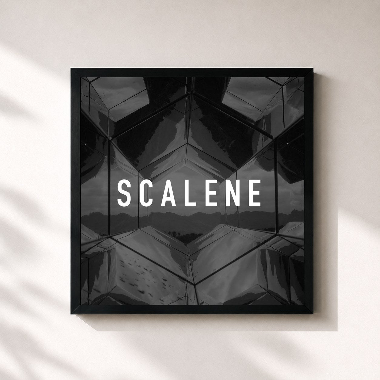 #noir Tableau carré de l'album Scalene (Superstar): Trajetória de Scalene, cadre noir 32x32 cm