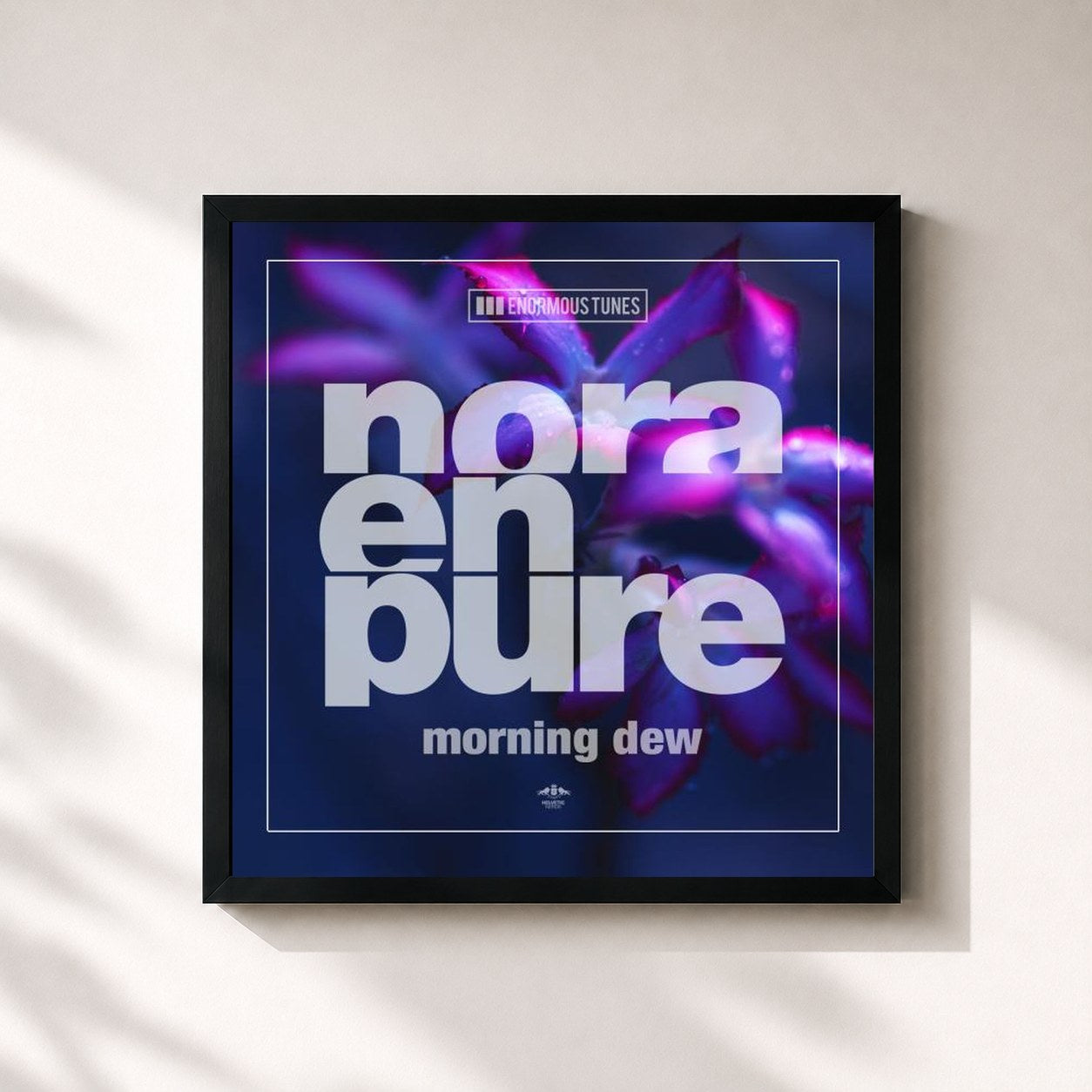 #noir Tableau carré de l'album Morning Dew de Nora En Pure, cadre noir 32x32 cm