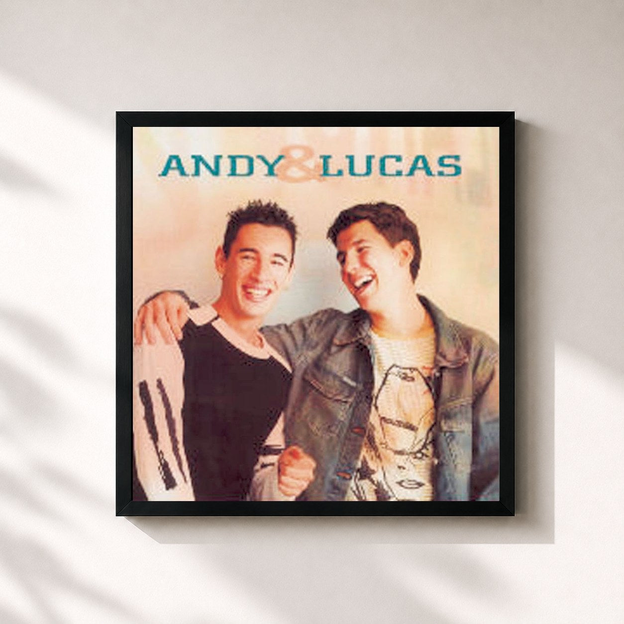 #noir Tableau carré de l'album Andy Y Lucas de Andy & Lucas, cadre noir 32x32 cm