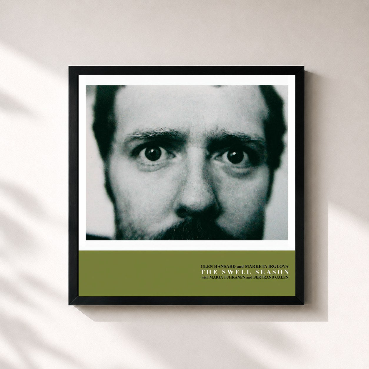 #noir Tableau carré de l'album The Swell Season de The Swell Season, cadre noir 32x32 cm