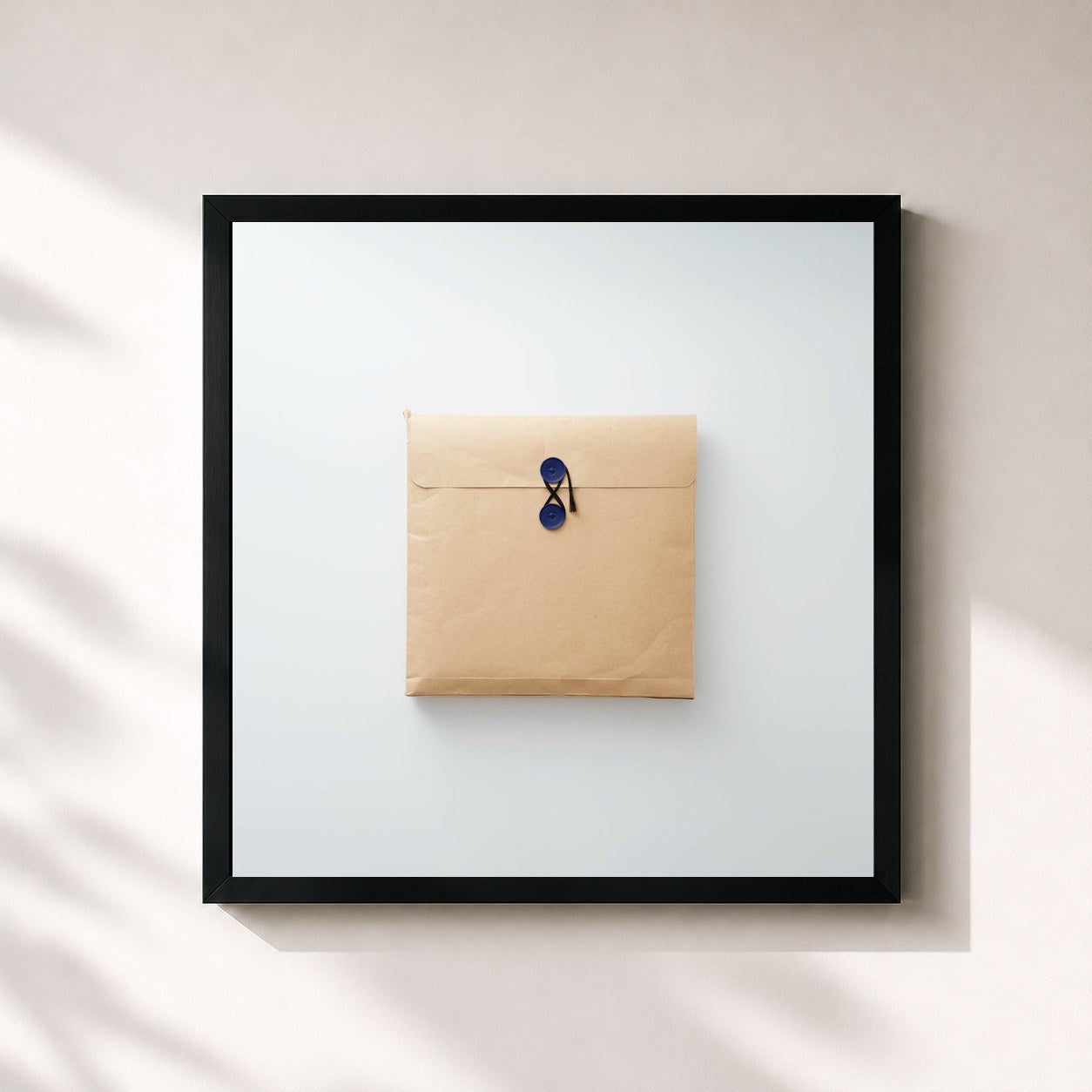 #noir Tableau carré de l'album second person de Yorushika, cadre noir 32x32 cm