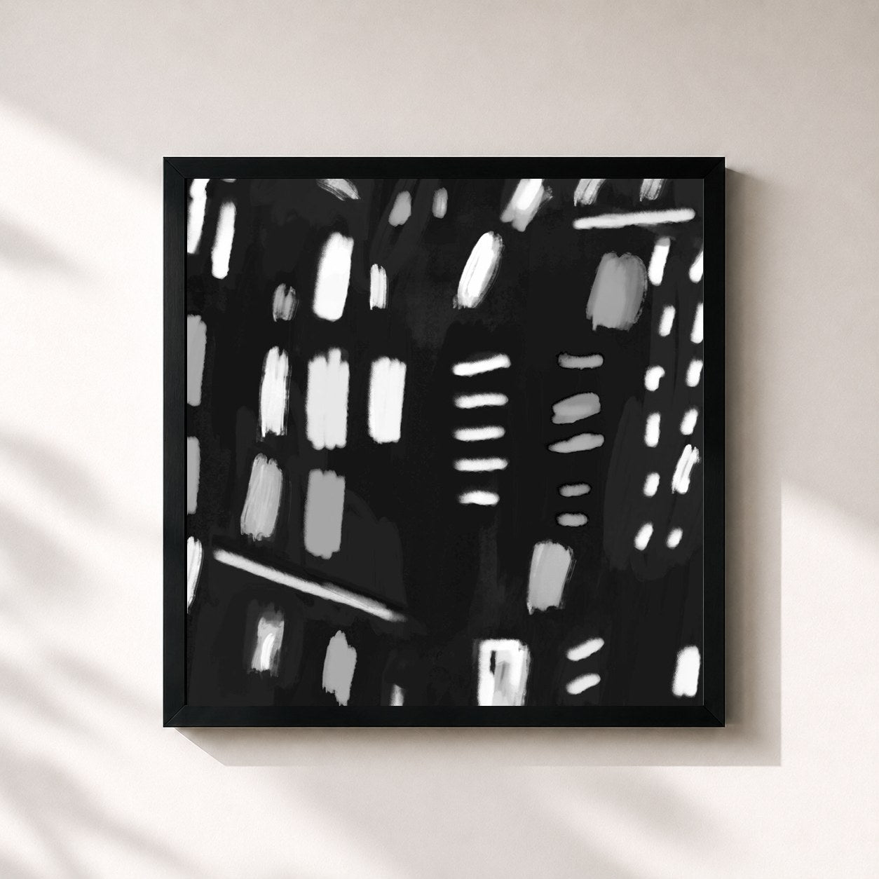 #noir Tableau carré de l'album nswy: dream edits de HONNE, cadre noir 32x32 cm