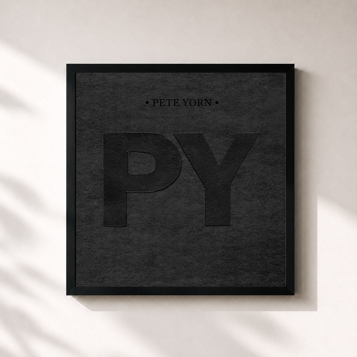 #noir Tableau carré de l'album Pete Yorn de Pete Yorn, cadre noir 32x32 cm