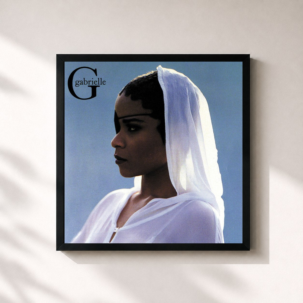 #noir Tableau carré de l'album Find Your Way de Gabrielle, cadre noir 32x32 cm