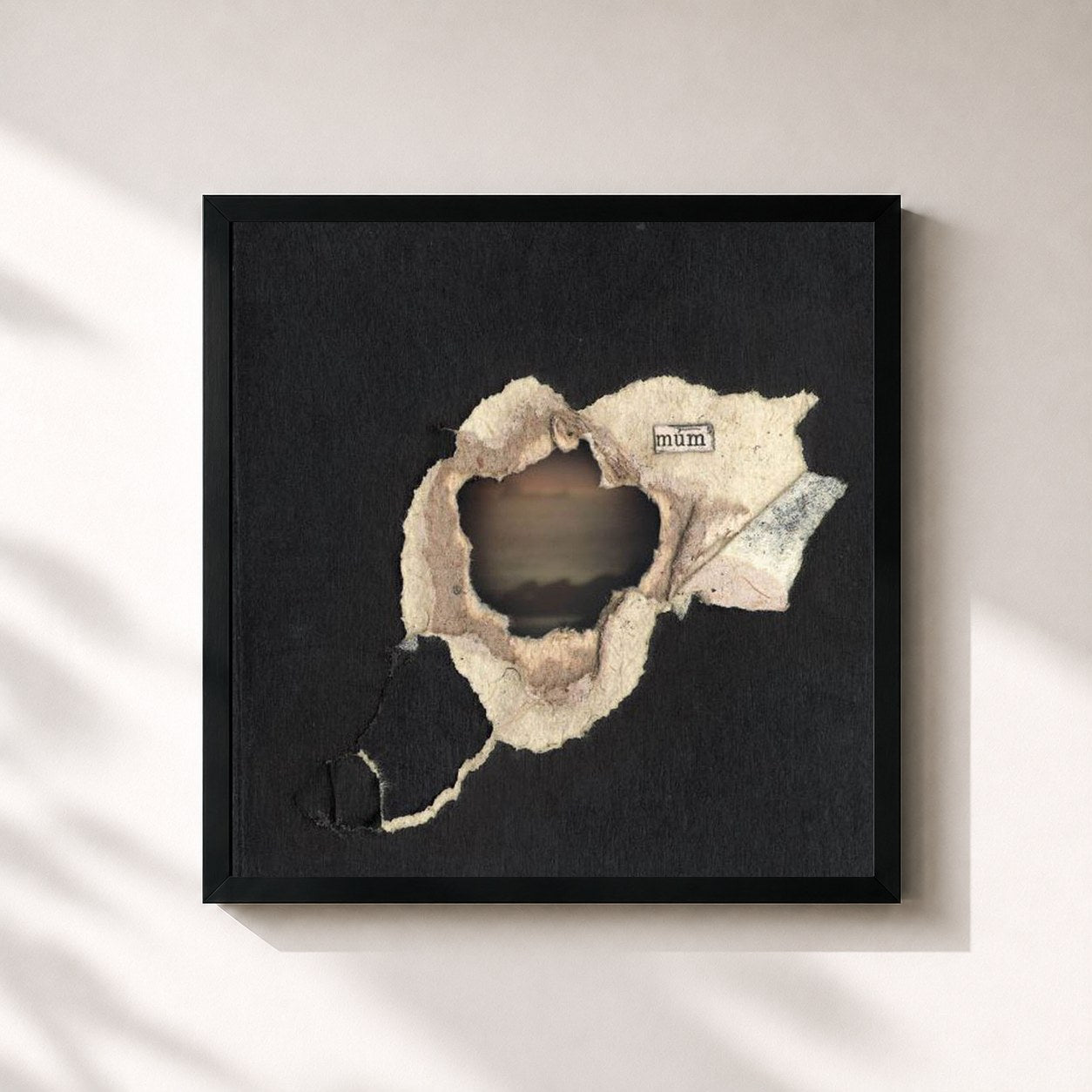 #noir Tableau carré de l'album Summer Make Good de múm, cadre noir 32x32 cm