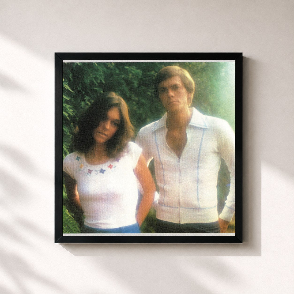 #noir Tableau carré de l'album Horizon de Carpenters, cadre noir 32x32 cm