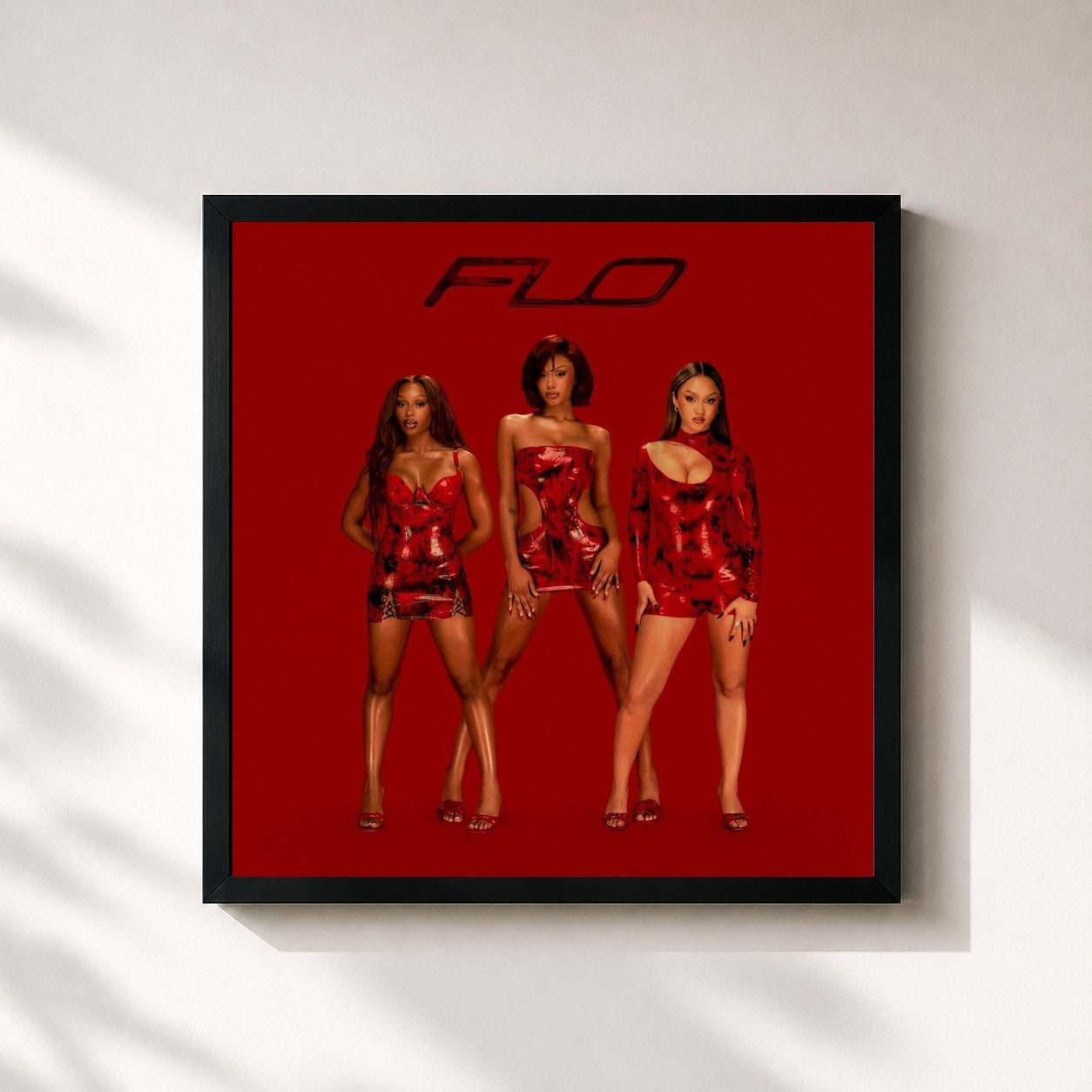 #noir Tableau carré de l'album Access All Areas: Unlocked de FLO, cadre noir 32x32 cm