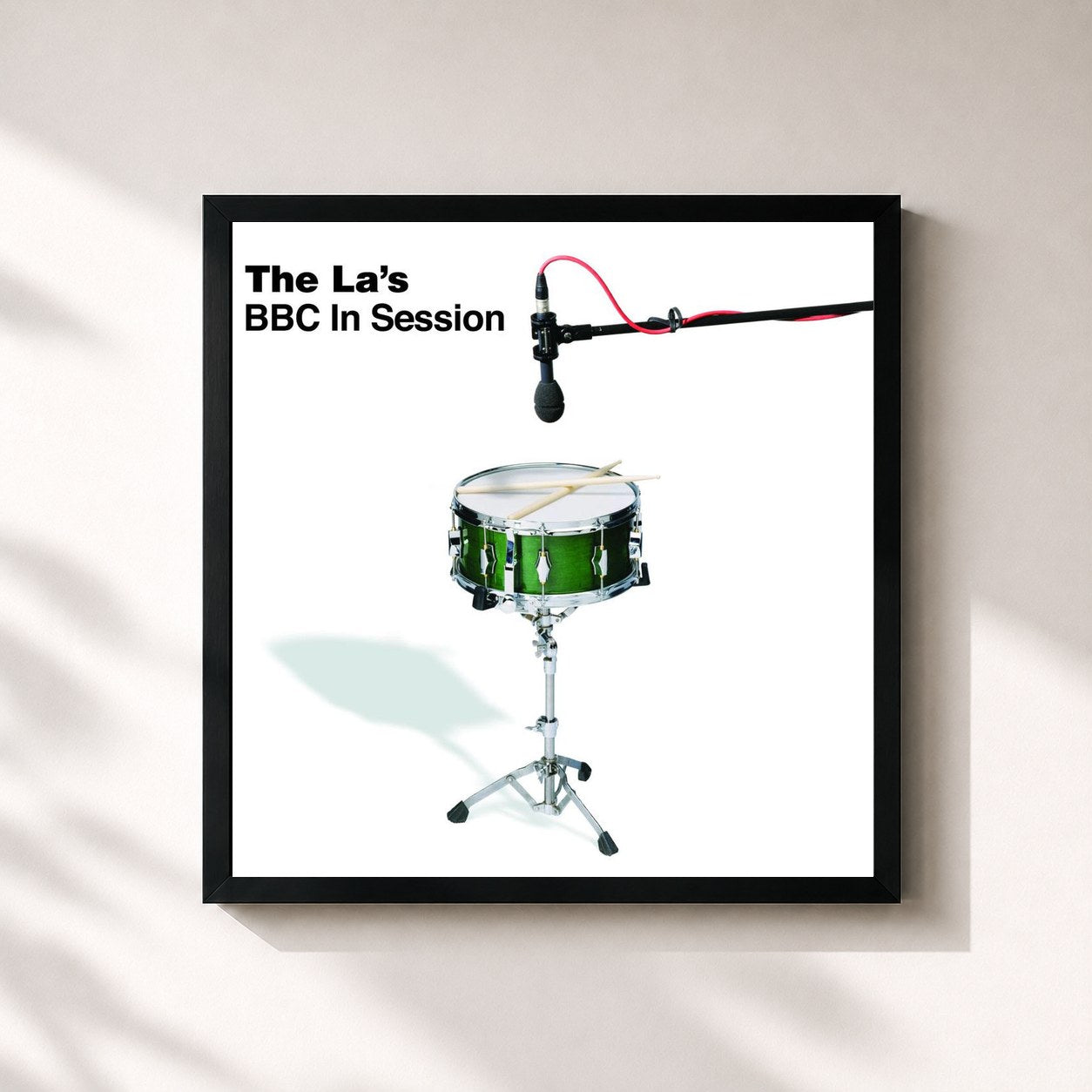 #noir Tableau carré de l'album The La's - BBC In Session de The La's, cadre noir 32x32 cm