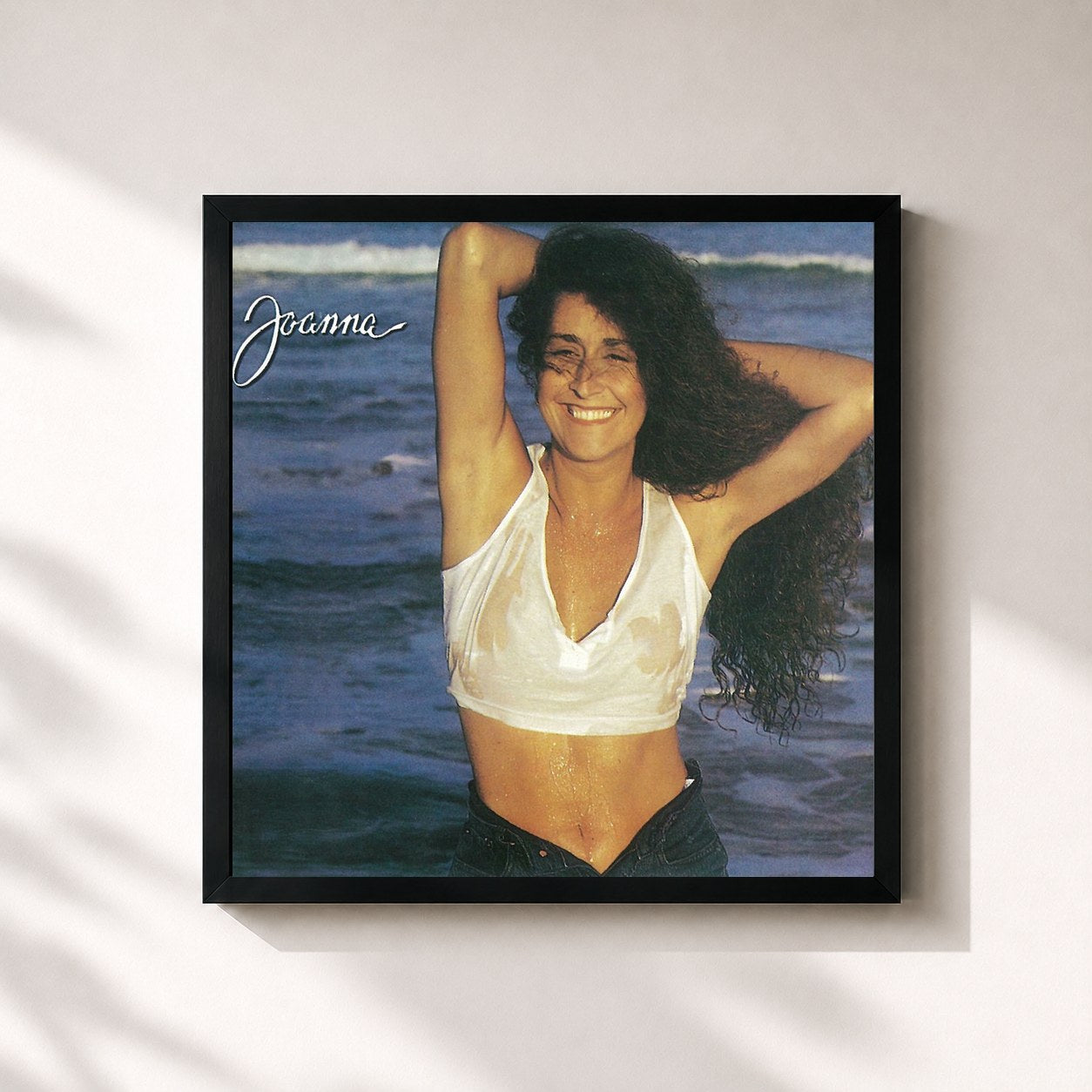 #noir Tableau carré de l'album Joanna de Joanna, cadre noir 32x32 cm