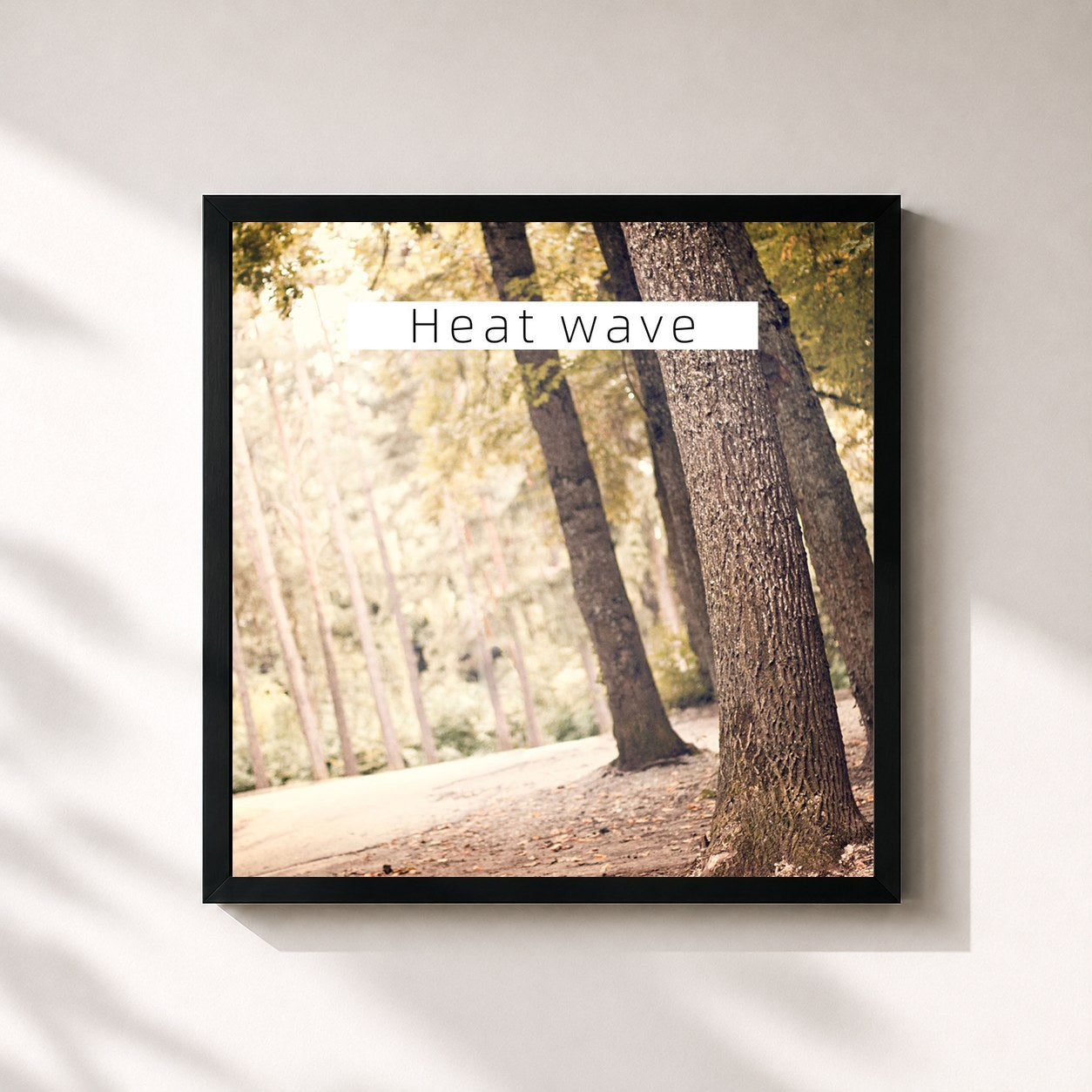 #noir Tableau carré de l'album Heat wave de Annie, cadre noir 32x32 cm
