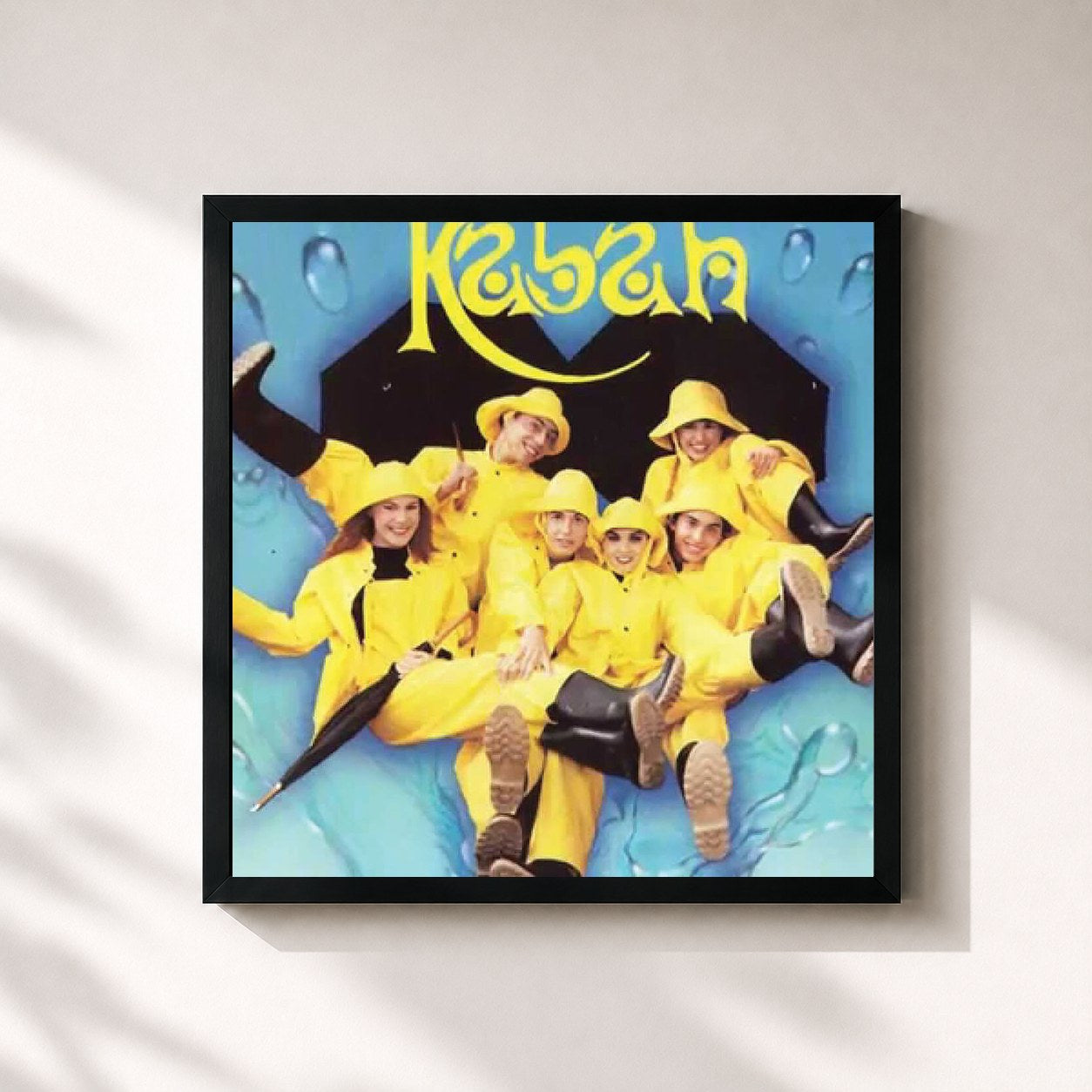 #noir Tableau carré de l'album Kabah de Kabah, cadre noir 32x32 cm