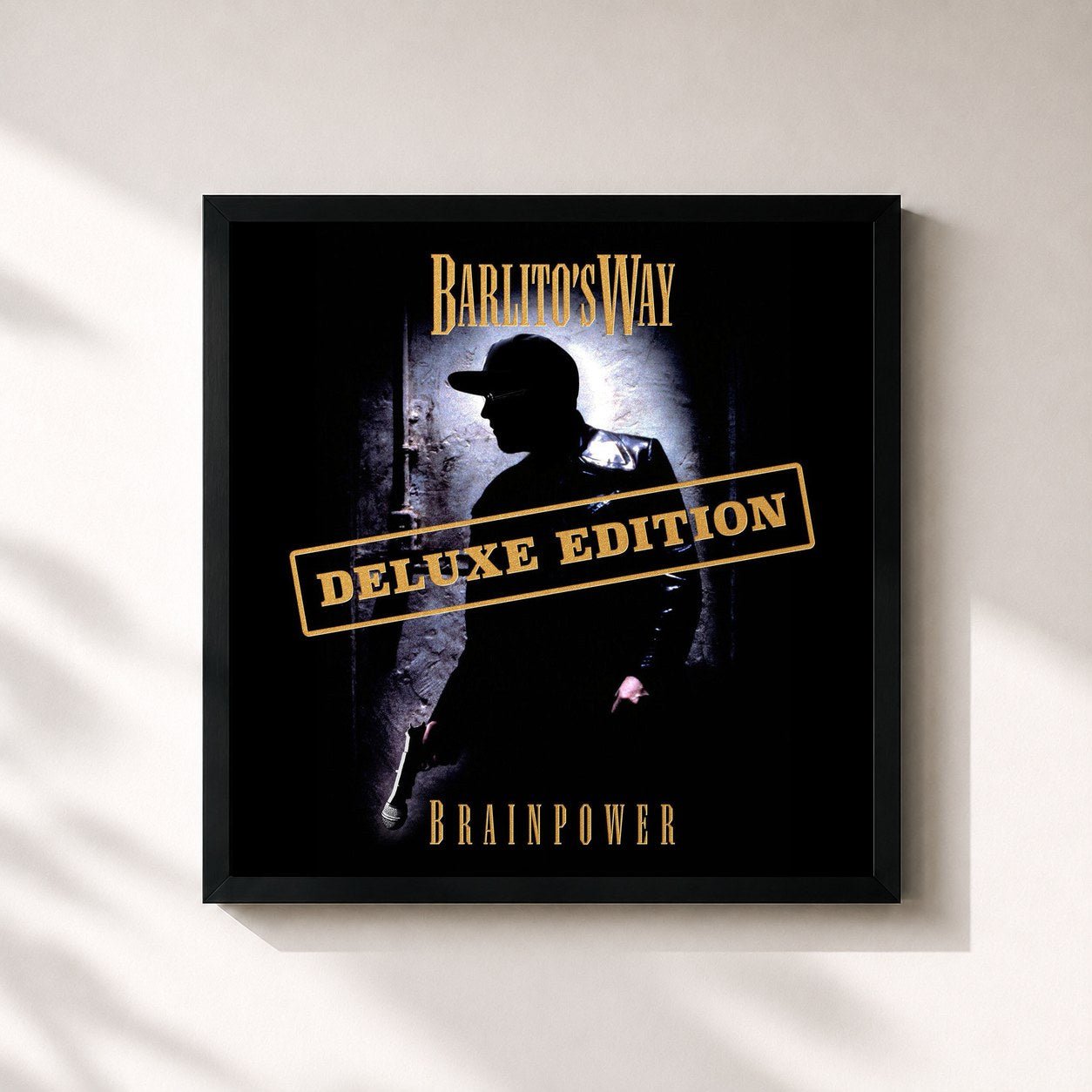 #noir Tableau carré de l'album Barlito's Way (Deluxe Edition) de Brainpower, cadre noir 32x32 cm