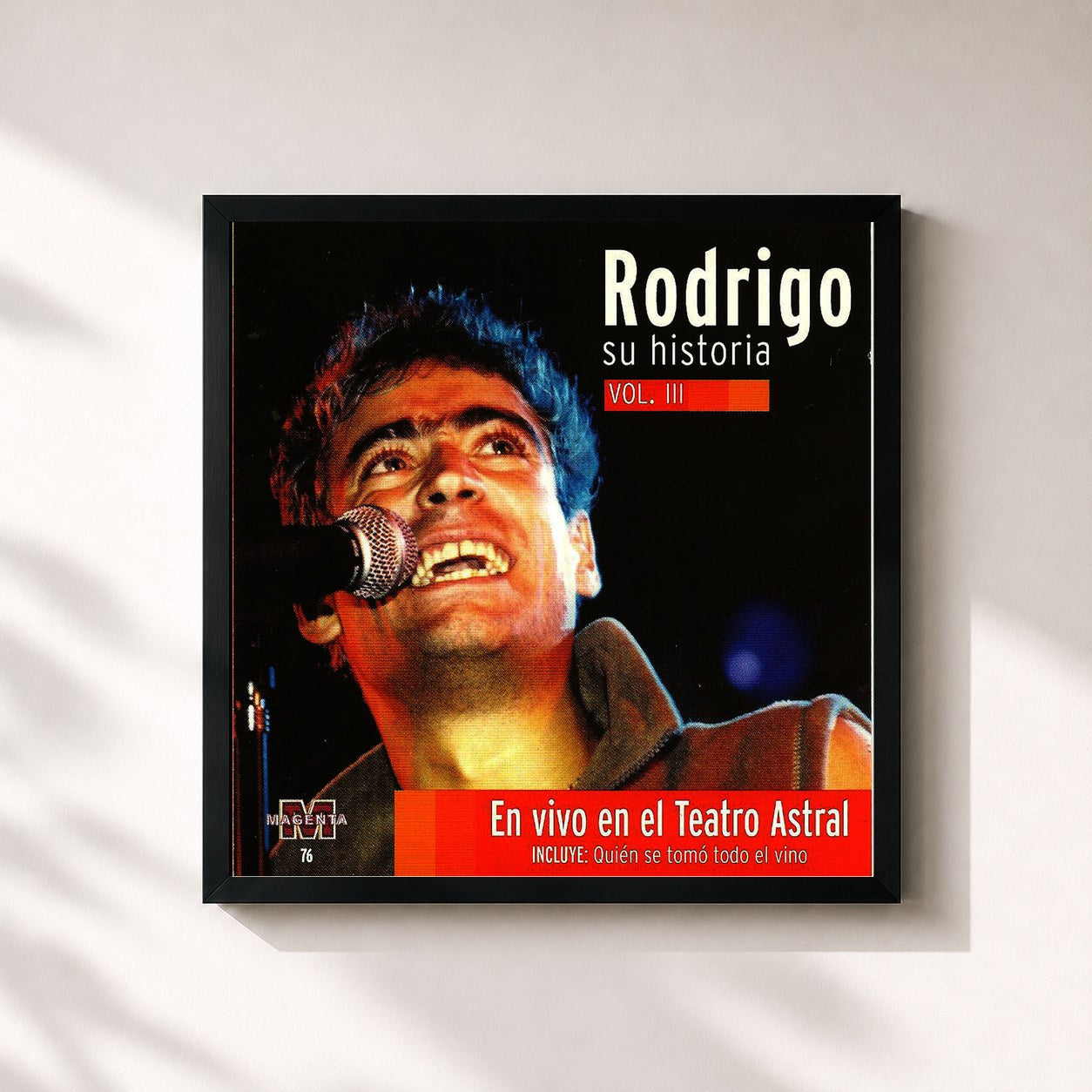 #noir Tableau carré de l'album Rodrigo - Su historia Vol III de Rodrigo, cadre noir 32x32 cm