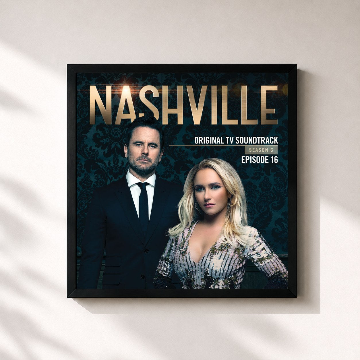 #noir Tableau carré de l'album Nashville, Season 6: Episode 16 (Music from the Original TV Series) de Nashville Cast, cadre noir 32x32 cm