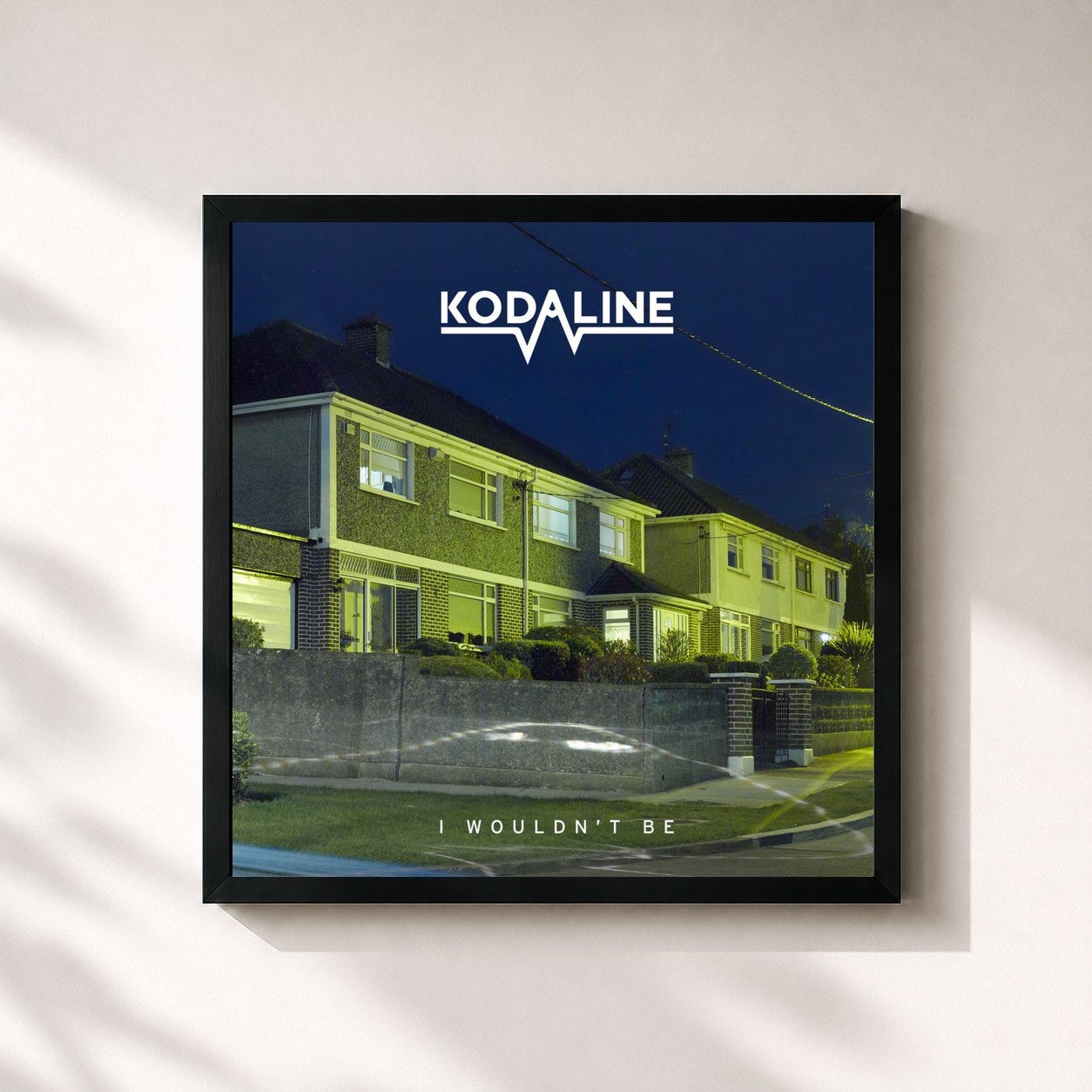 #noir Tableau carré de l'album I Wouldn't Be - EP de Kodaline, cadre noir 32x32 cm