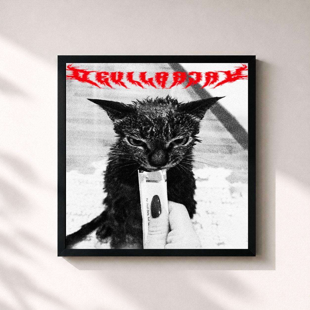 #noir Tableau carré de l'album Ritual Supply de Alessio, cadre noir 32x32 cm
