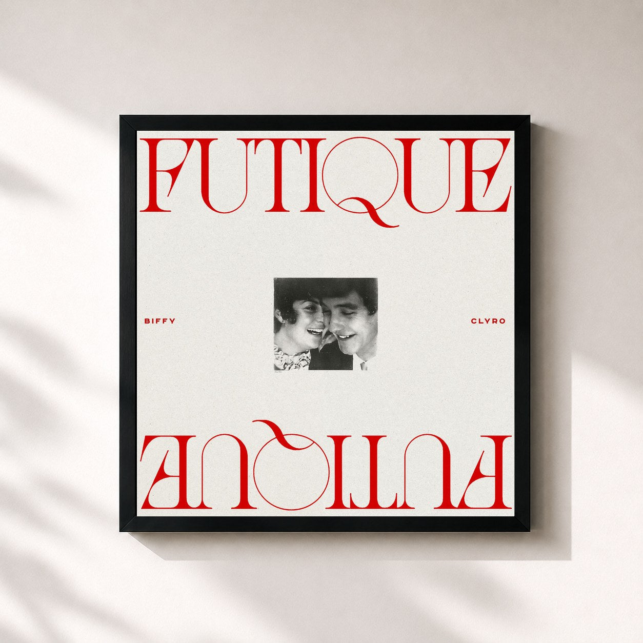 #noir Tableau carré de l'album Futique de Biffy Clyro, cadre noir 32x32 cm