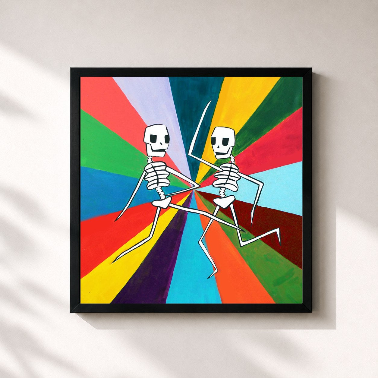 #noir Tableau carré de l'album Ulfilas' Alphabet de Sundara Karma, cadre noir 32x32 cm