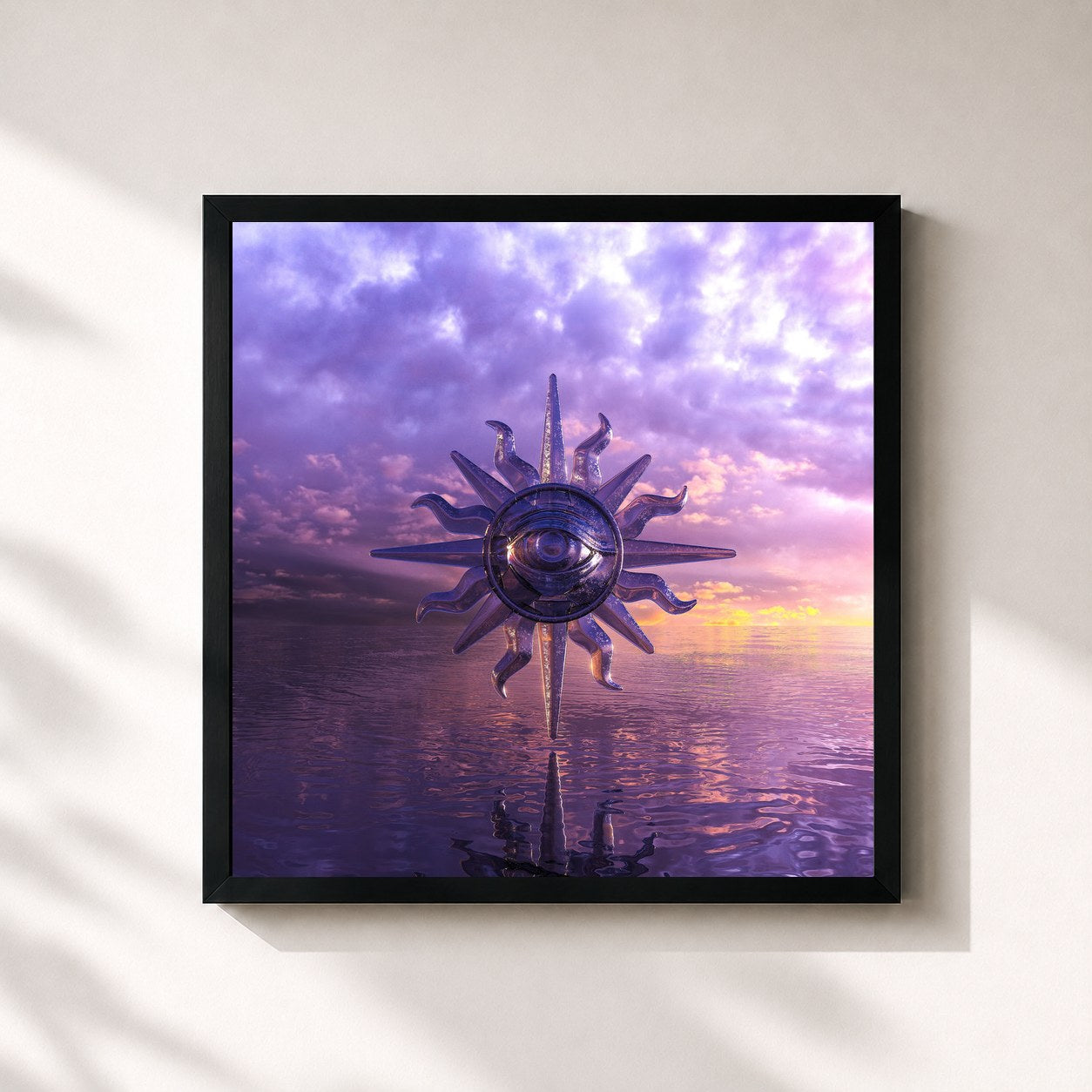 #noir Tableau carré de l'album Rise of The Wise de Jauz, cadre noir 32x32 cm