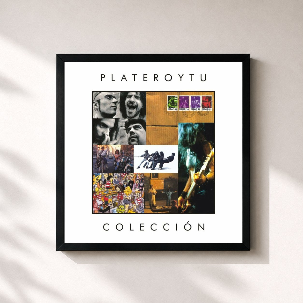 #noir Tableau carré de l'album Coleccion de Platero y tú, cadre noir 32x32 cm