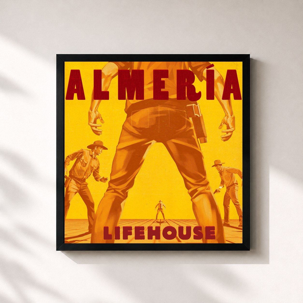 #noir Tableau carré de l'album Almeria (Deluxe) de Lifehouse, cadre noir 32x32 cm