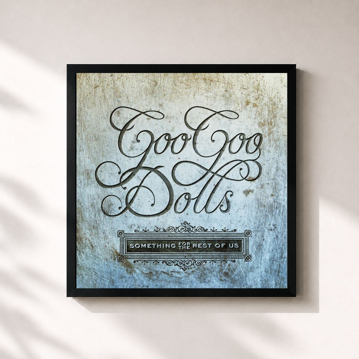 #noir Tableau carré de l'album Something for the Rest of Us (Deluxe) de The Goo Goo Dolls, cadre noir 32x32 cm