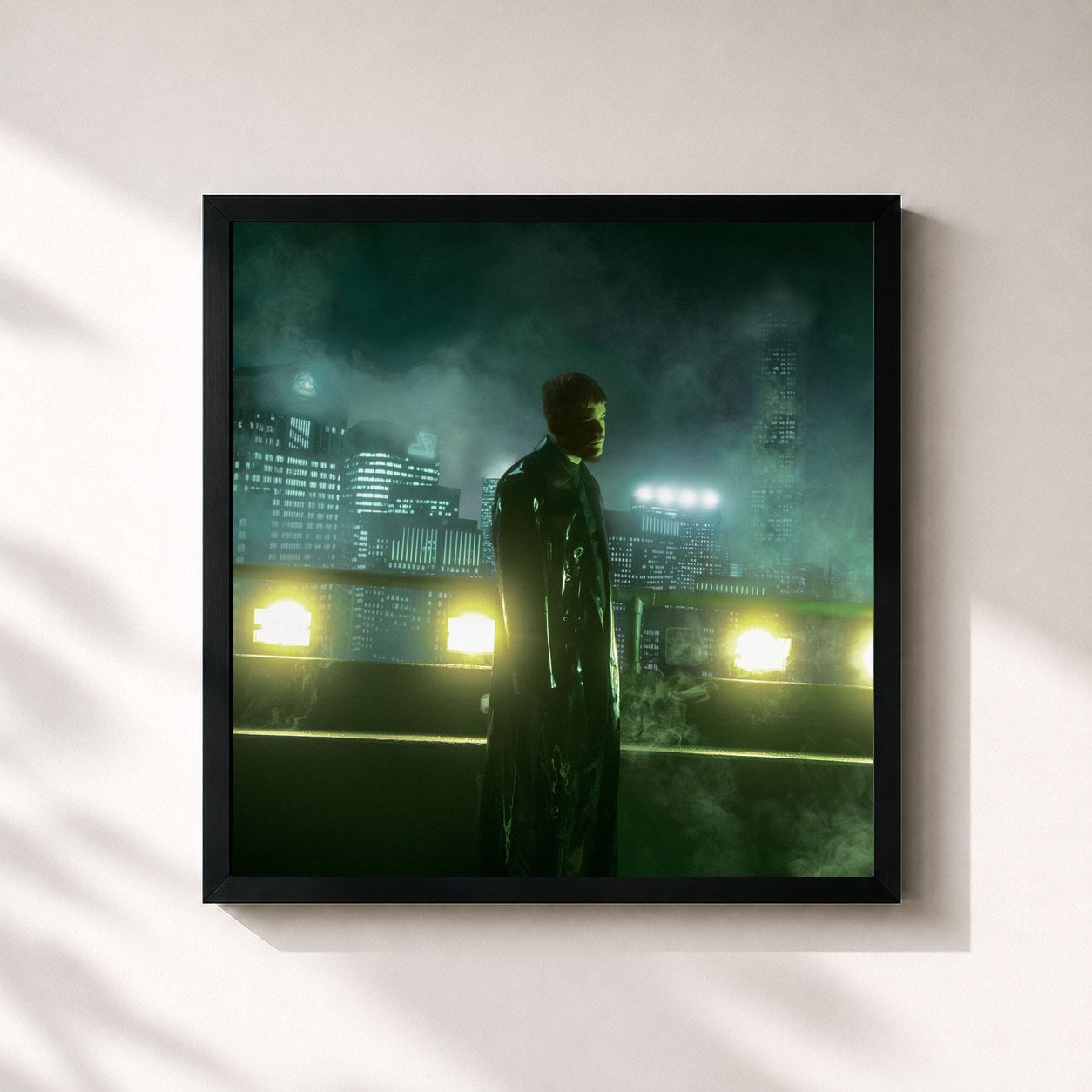 #noir Tableau carré de l'album 2093 de Yeat, cadre noir 32x32 cm