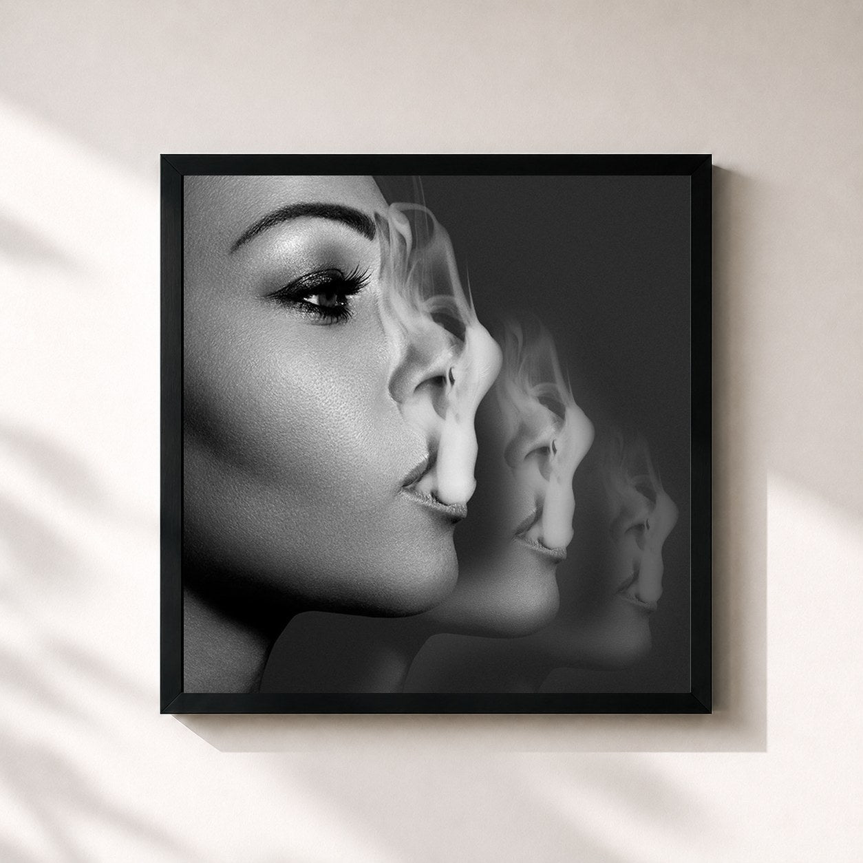 #noir Tableau carré de l'album Supersonic (2019 Remaster) de Shola Ama, cadre noir 32x32 cm