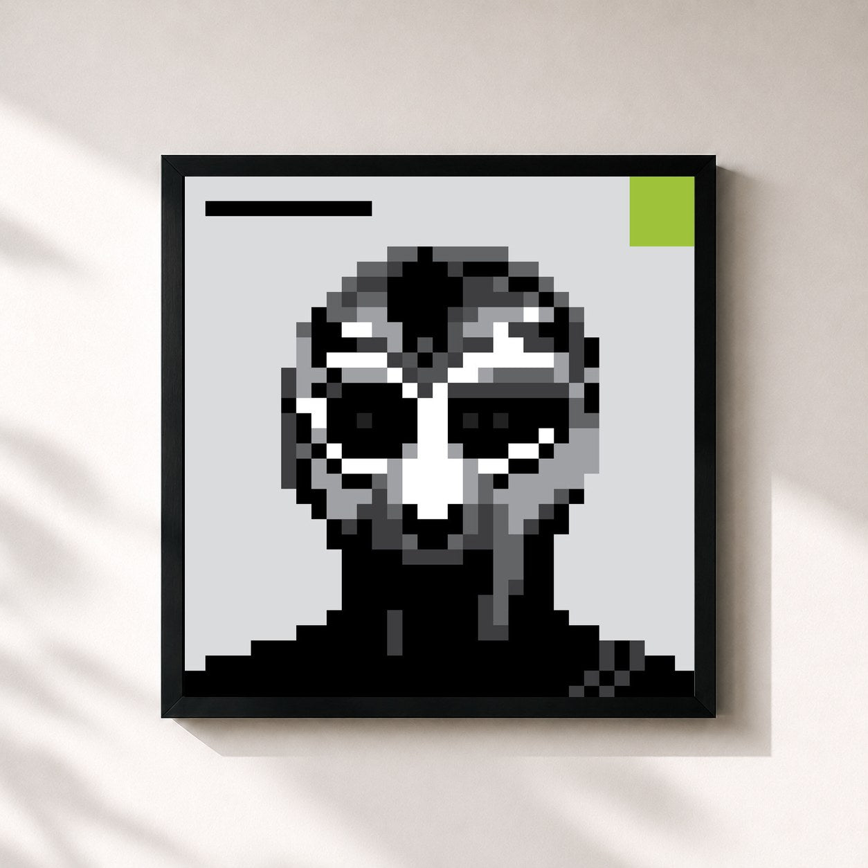 #noir Tableau carré de l'album Four Tet Remixes de Madvillain, cadre noir 32x32 cm