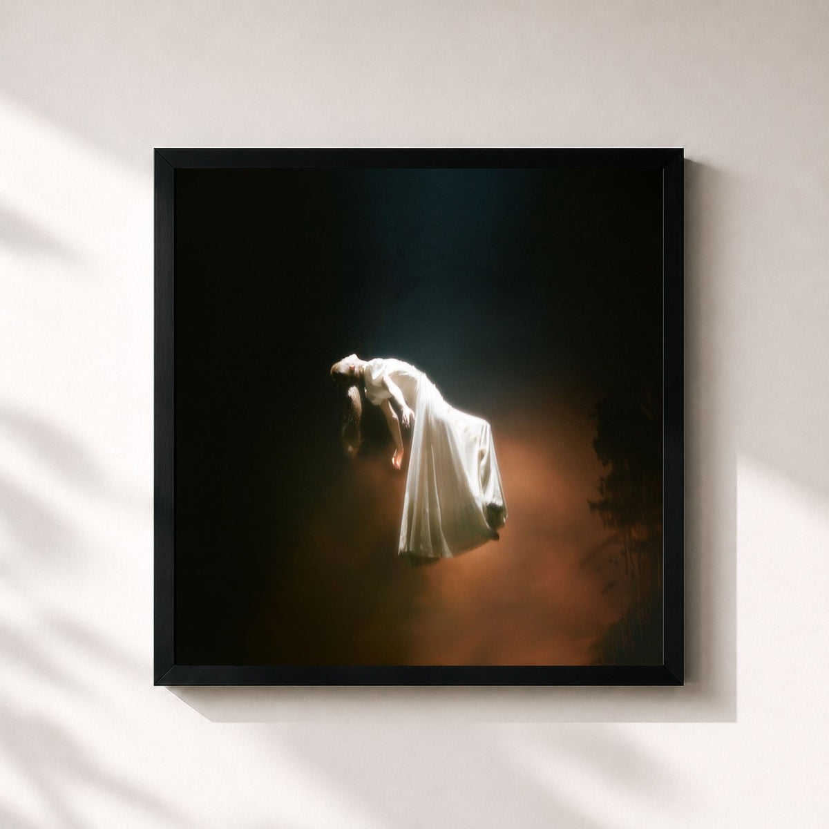 #noir Tableau carré de l'album supernatural de Ariana Grande, cadre noir 32x32 cm