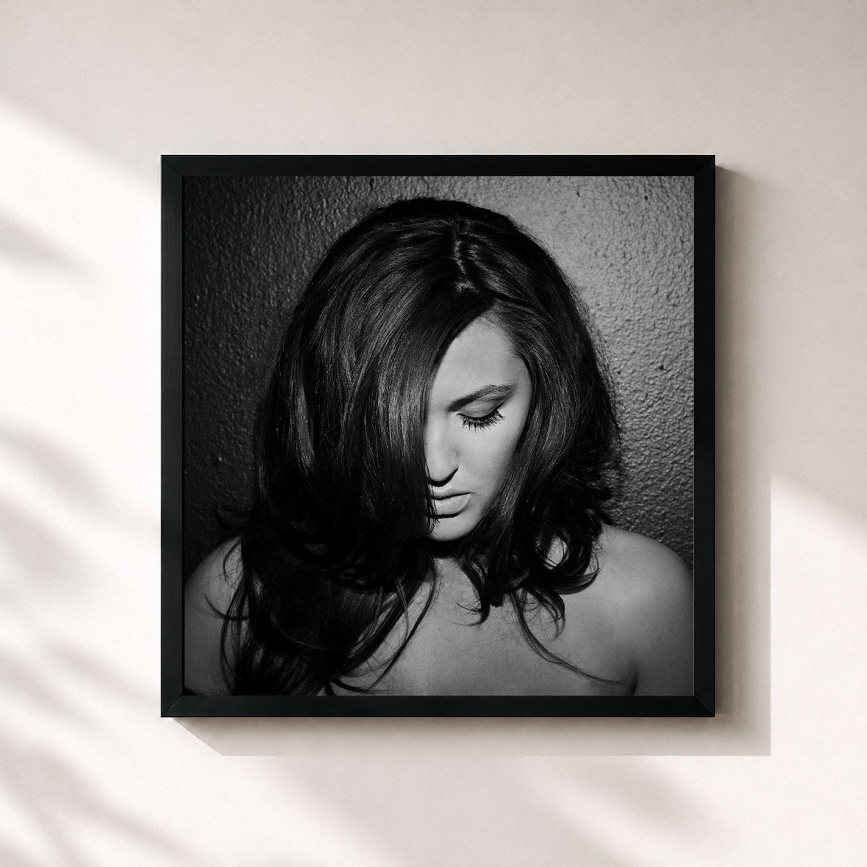 #noir Tableau carré de l'album Time Bomb de Alyssa Reid, cadre noir 32x32 cm