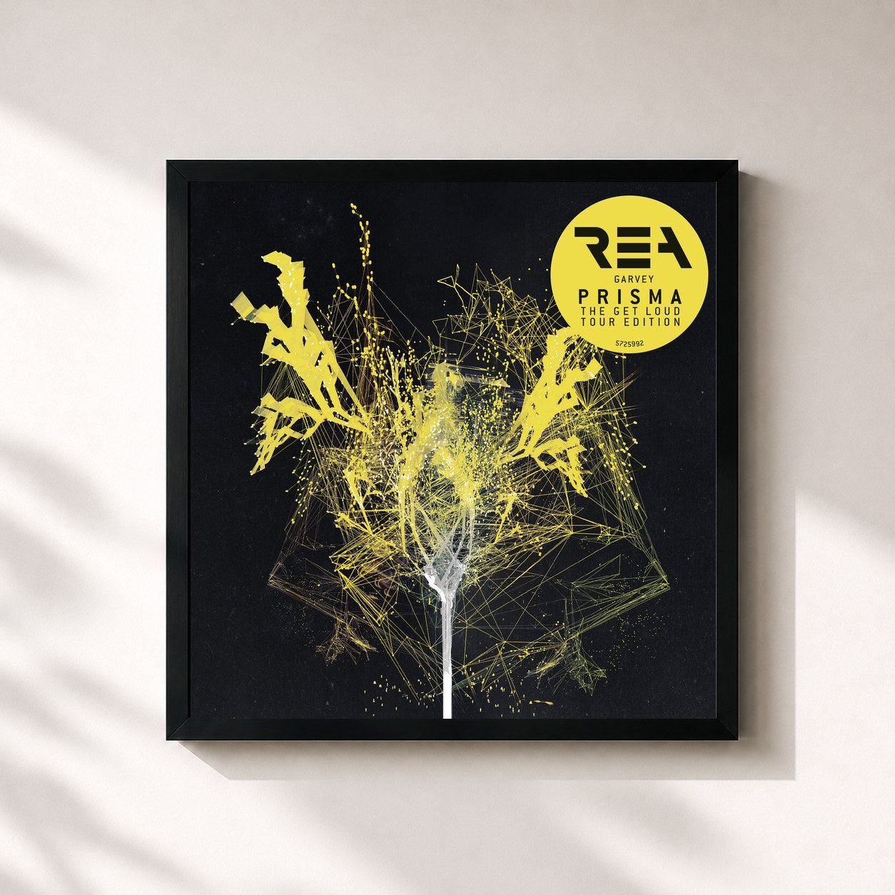 #noir Tableau carré de l'album Prisma (The Get Loud Tour Edition) de Rea Garvey, cadre noir 32x32 cm