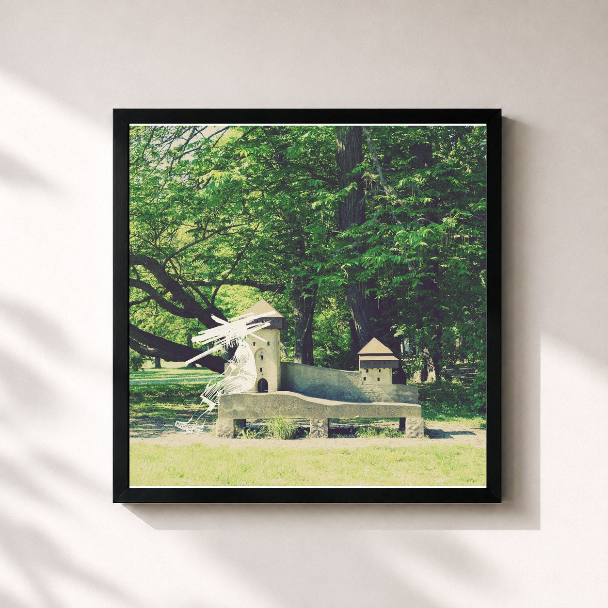 #noir Tableau carré de l'album Elma de Yorushika, cadre noir 32x32 cm