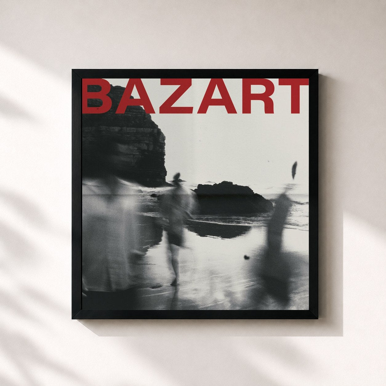 #noir Tableau carré de l'album Onderweg de Bazart, cadre noir 32x32 cm
