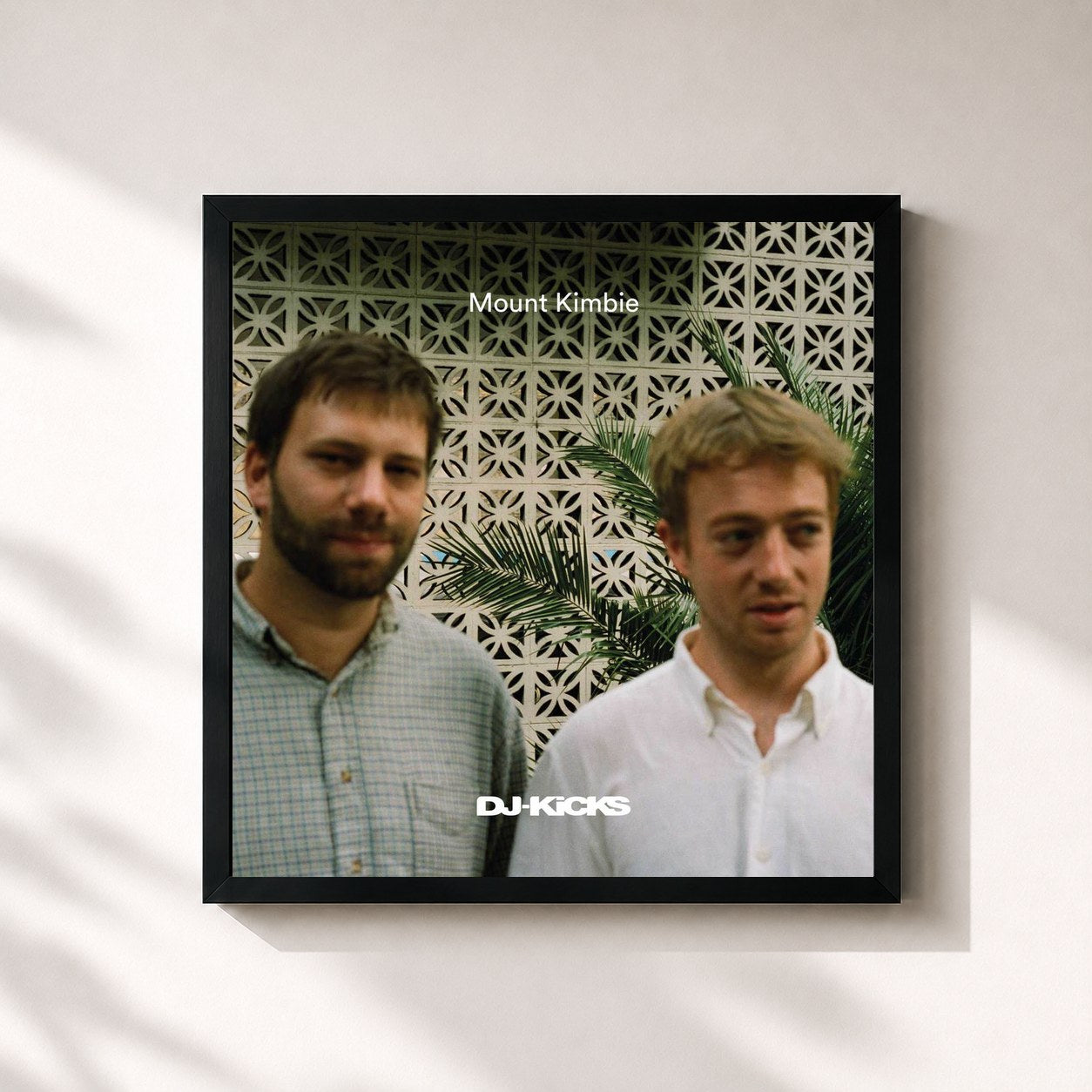 #noir Tableau carré de l'album DJ-Kicks (Mount Kimbie) (DJ Mix) de Mount Kimbie, cadre noir 32x32 cm