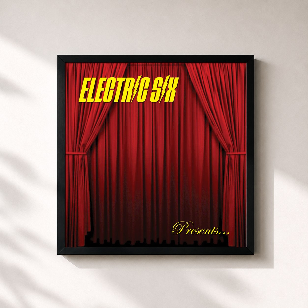 #noir Tableau carré de l'album Bitch, Don't Let Me Die! de Electric Six, cadre noir 32x32 cm