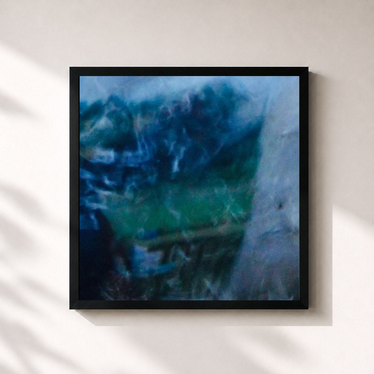 #noir Tableau carré de l'album DIVING de Aaron May, cadre noir 32x32 cm