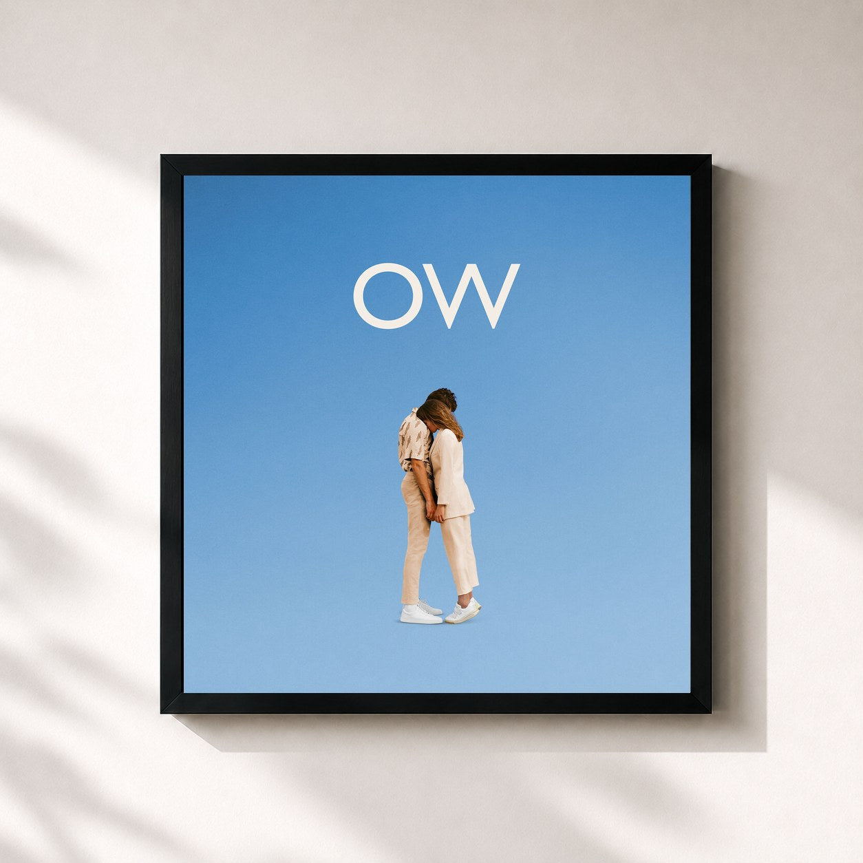 #noir Tableau carré de l'album No One Else Can Wear Your Crown (Deluxe) de Oh Wonder, cadre noir 32x32 cm