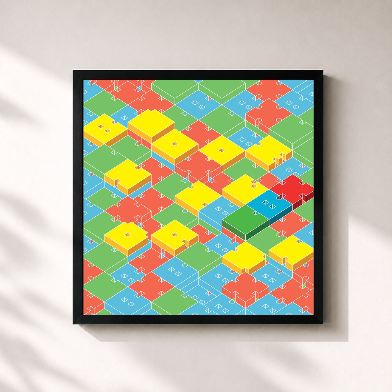#noir Tableau carré de l'album Blooming Days - The 2nd Mini Album de EXO-CBX, cadre noir 32x32 cm