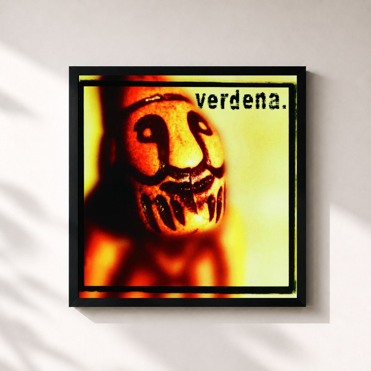 #noir Tableau carré de l'album Verdena de Verdena, cadre noir 32x32 cm
