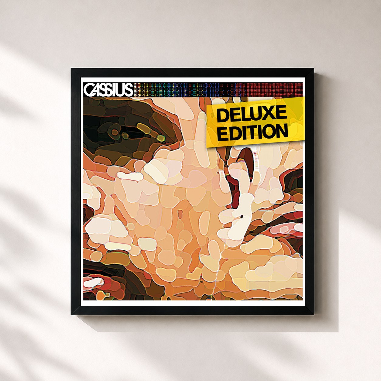 #noir Tableau carré de l'album Au Rêve (Deluxe Edition) de Cassius, cadre noir 32x32 cm