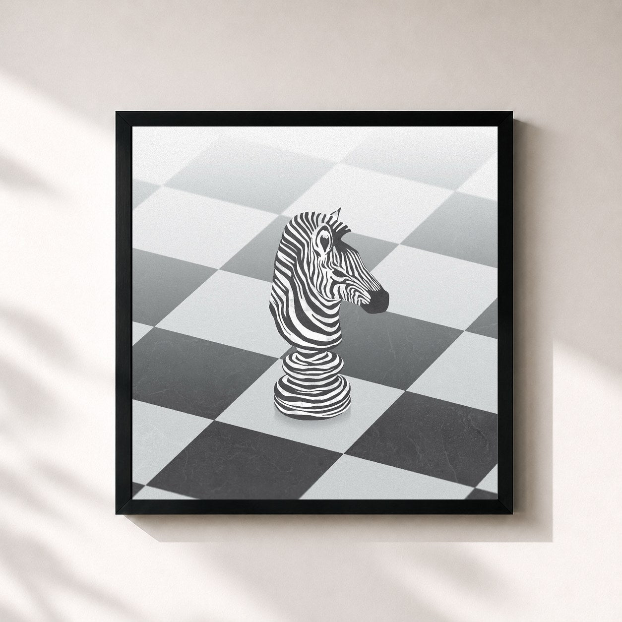 #noir Tableau carré de l'album Motifs - EP de 20Syl, cadre noir 32x32 cm