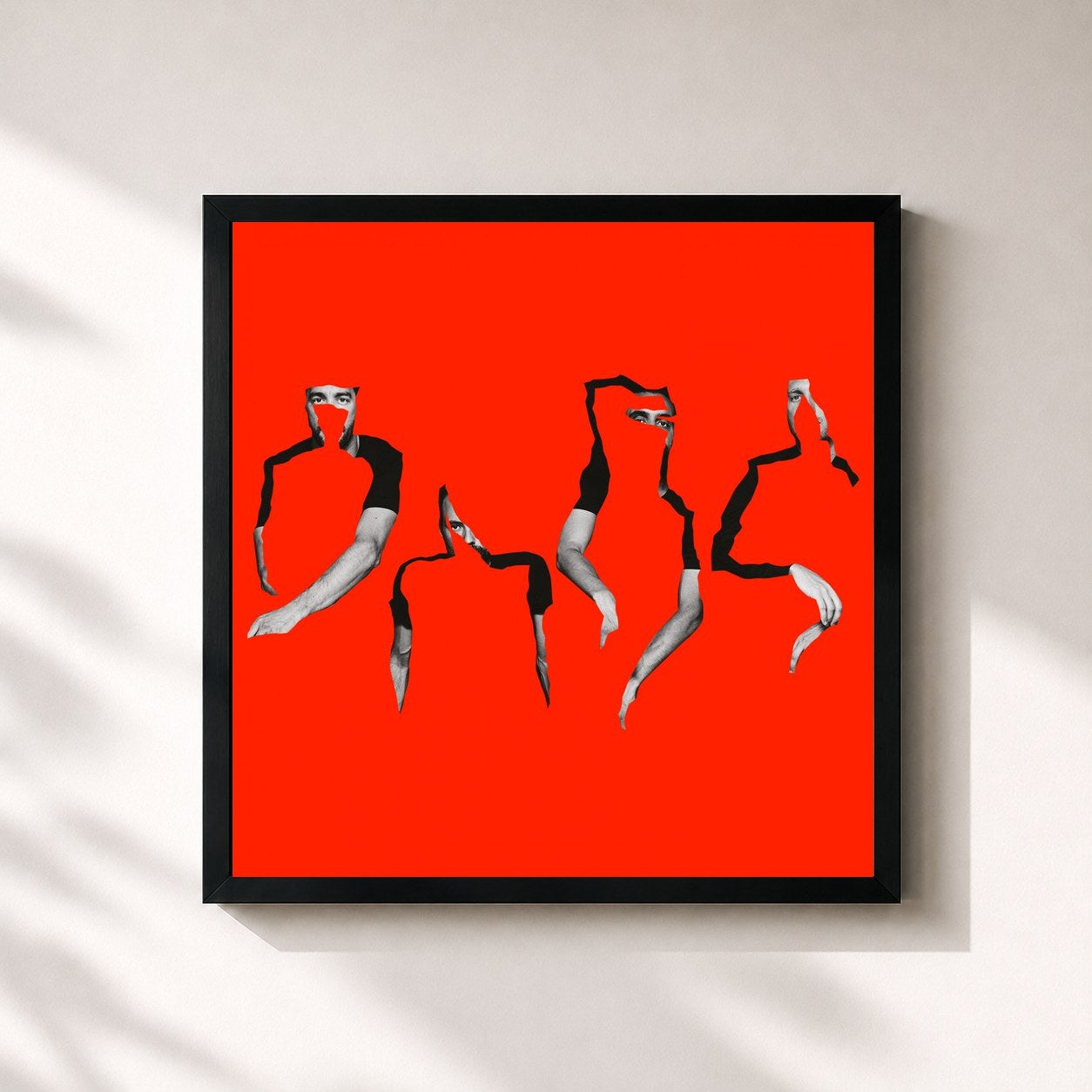 #noir Tableau carré de l'album 5Th Season de La Fine Equipe, cadre noir 32x32 cm