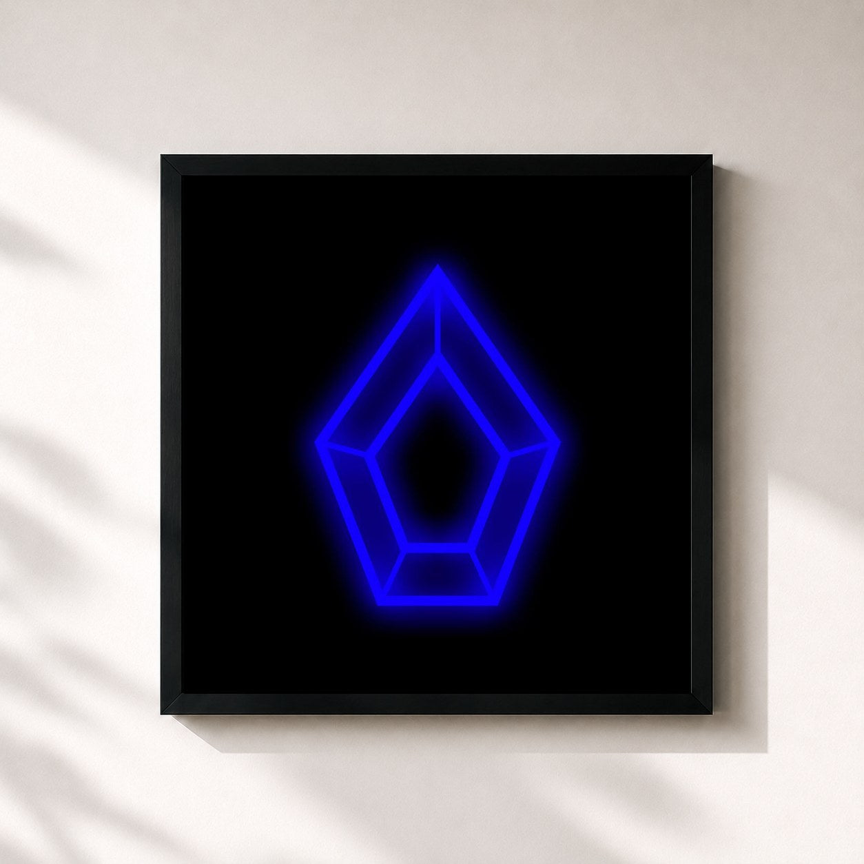 #noir Tableau carré de l'album PENTAGON de PENTAGON, cadre noir 32x32 cm